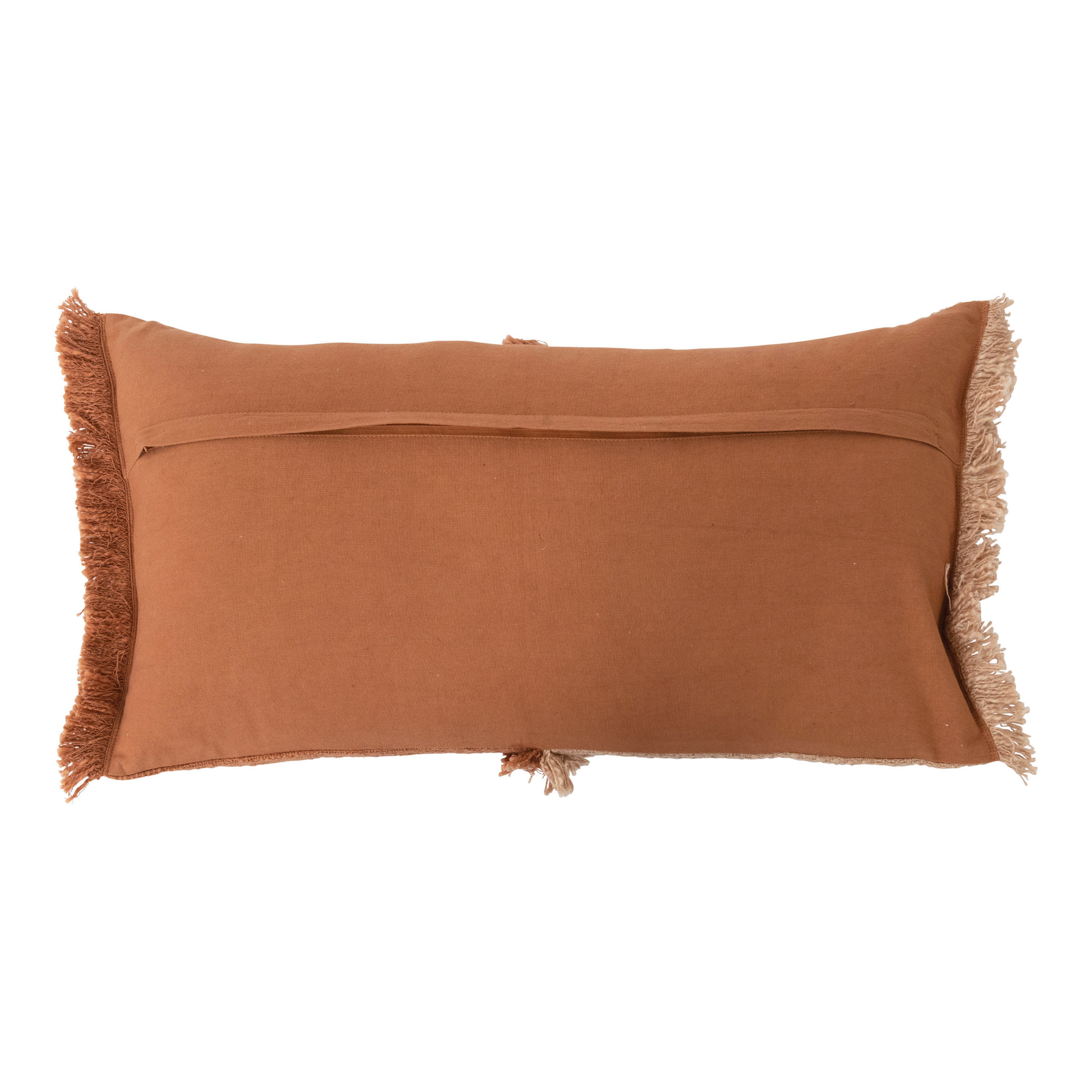 Pink & Rust Woven Lumbar Pillow