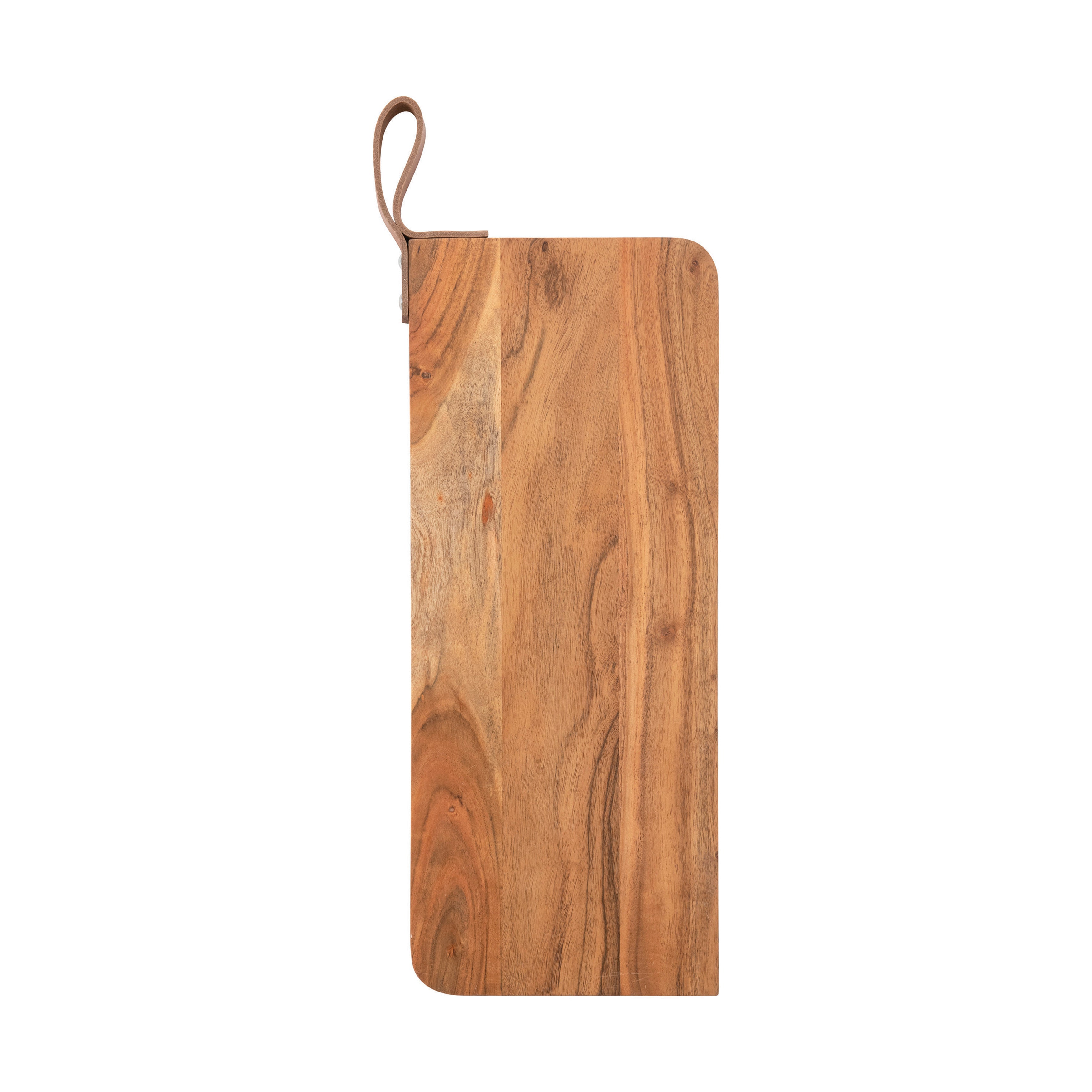 Acacia Wood Cutting Board with Leather Strap*