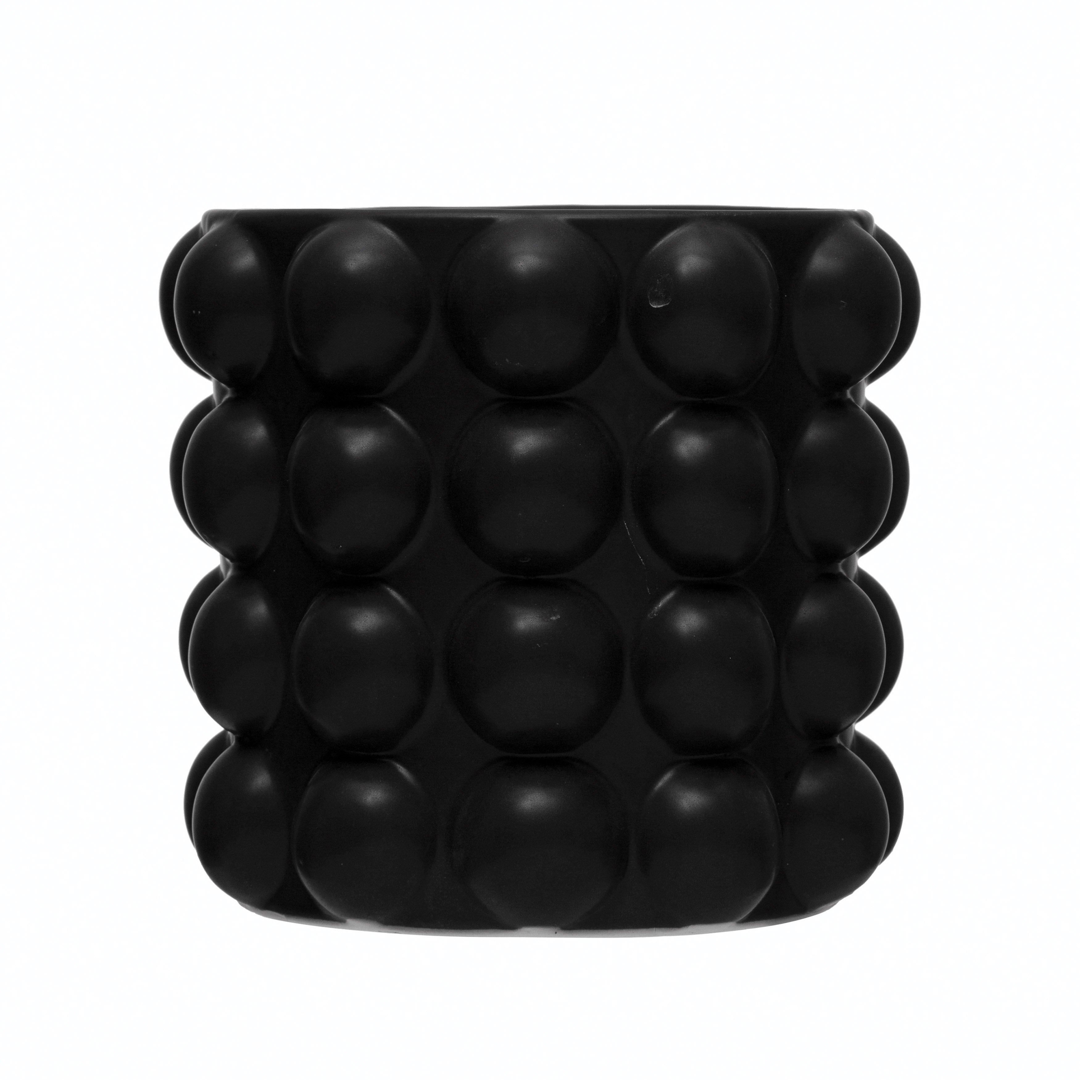 Matte Black Hobnail Planter