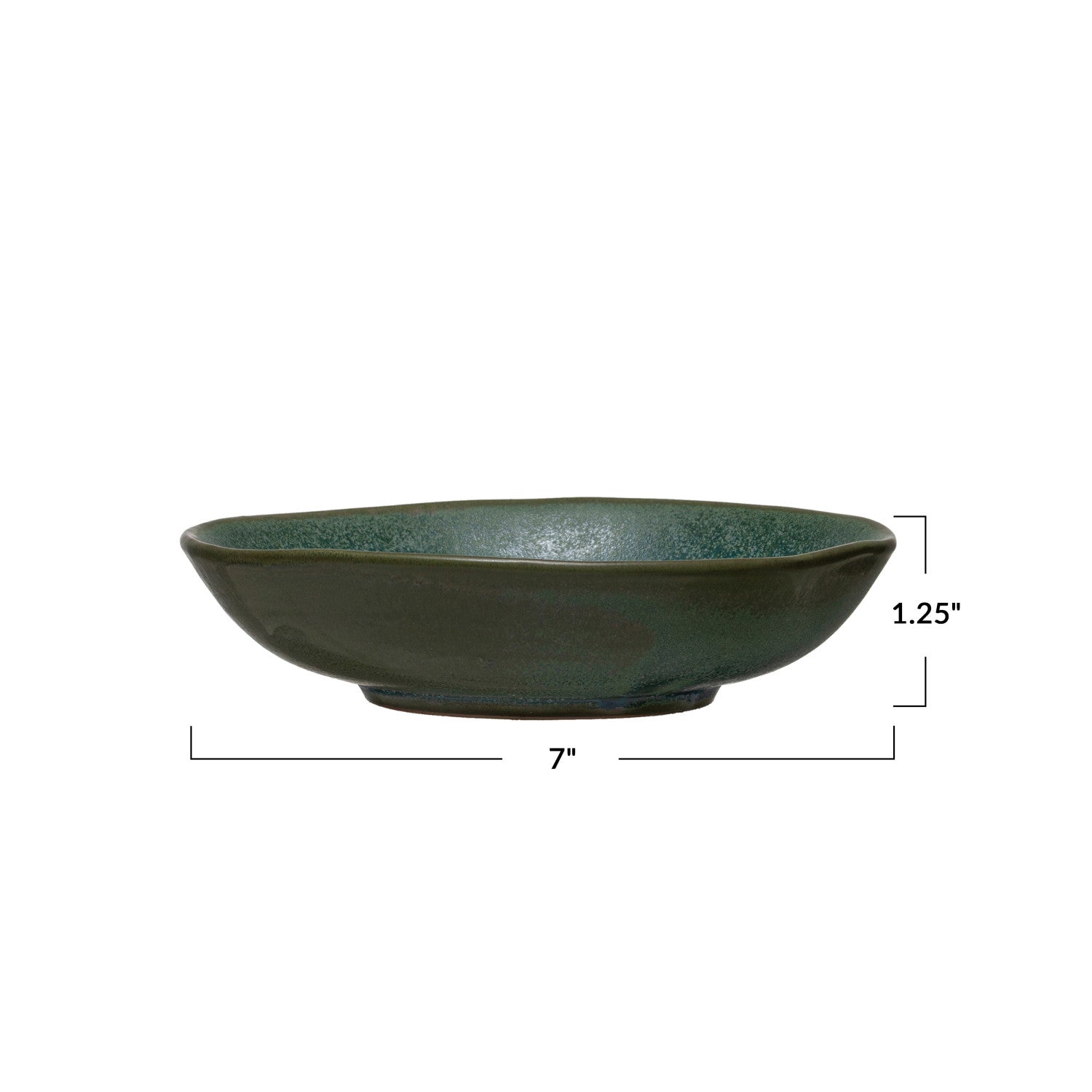 Matte Hunter Green Stoneware Serving Bowl