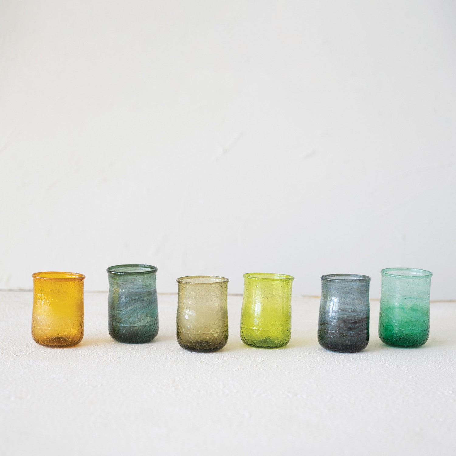 Hand-Blown Colored Tea Light Holder*