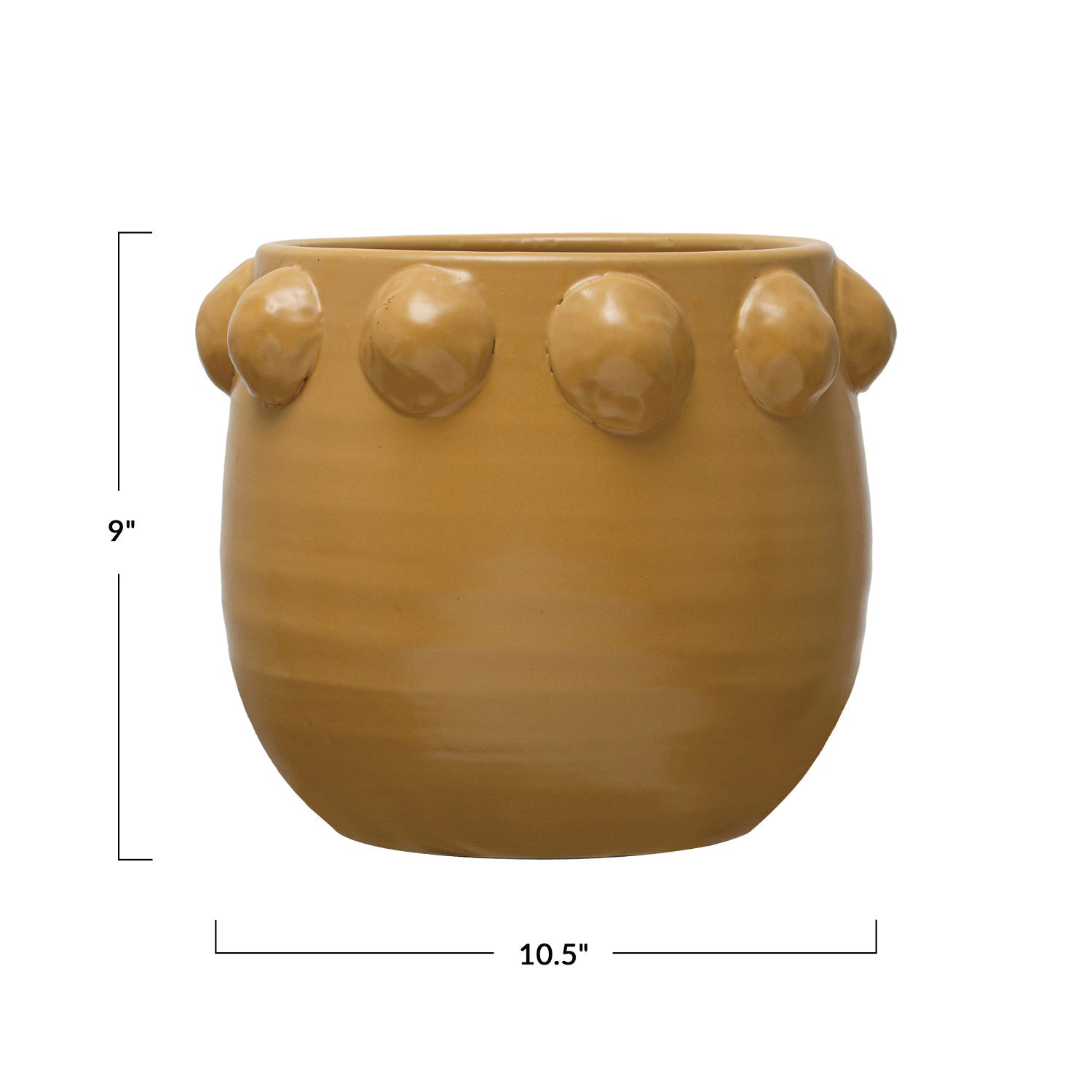 Dijon Dots Terracotta Planter