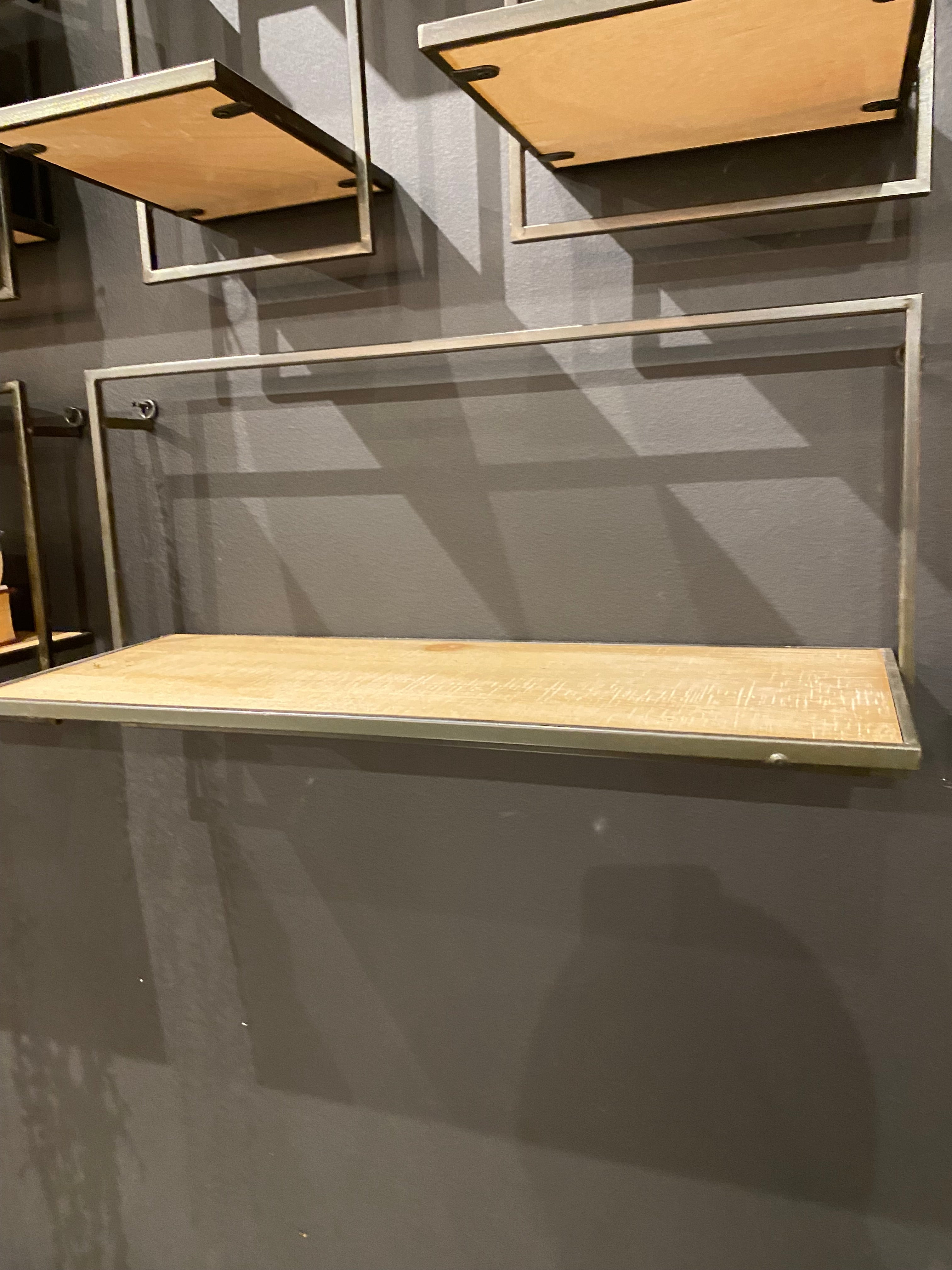 Wood & Metal Individual Wall Shelves
