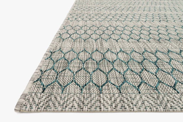Isle Rug - Grey / Teal
