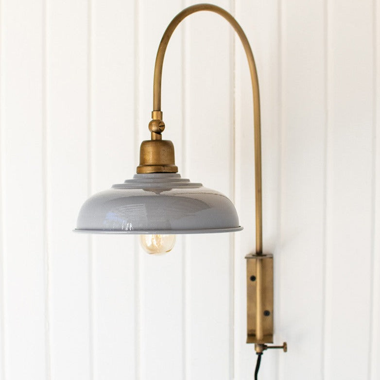 Wall Sconce With Grey Shade