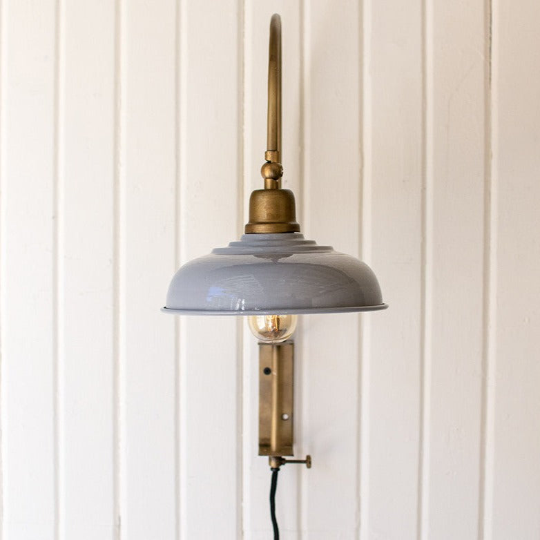 Wall Sconce With Grey Shade