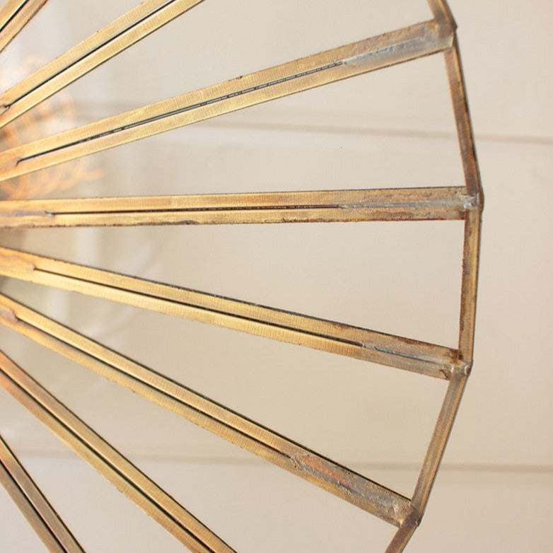 Glass and Brass Wall Sconce