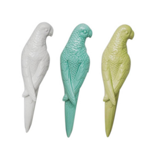 Ceramic Multicolored Parrots