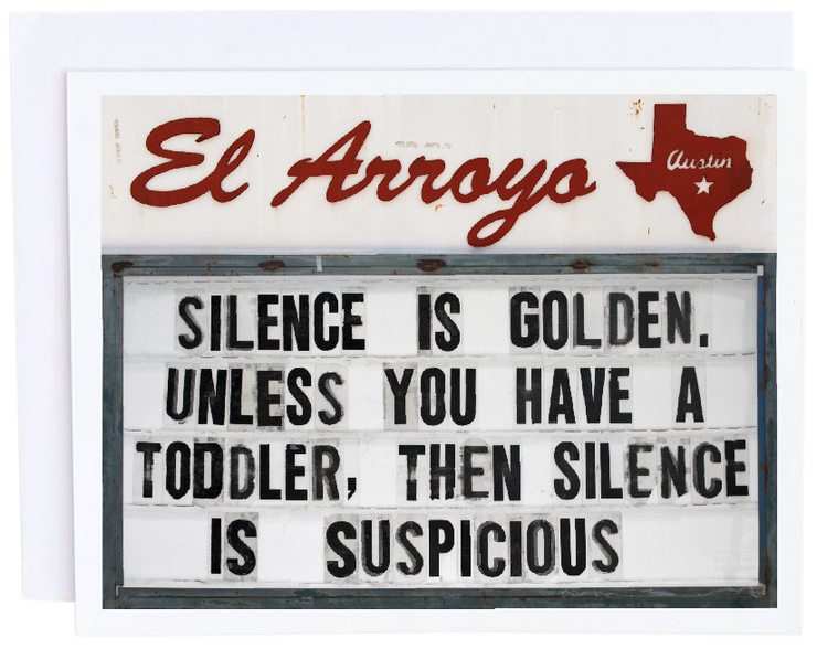 Silence is Golden Greeting Card