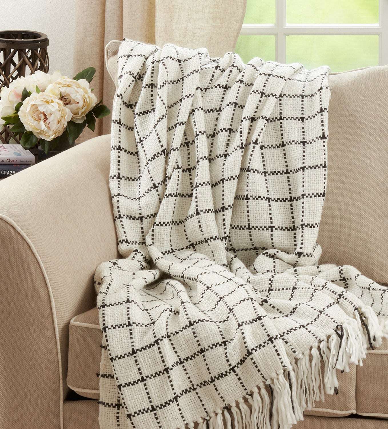 Black & White Checkered Throw