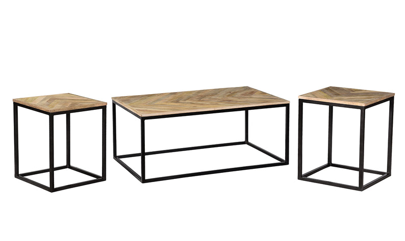 Chevron Coffee & Side Table Set/3