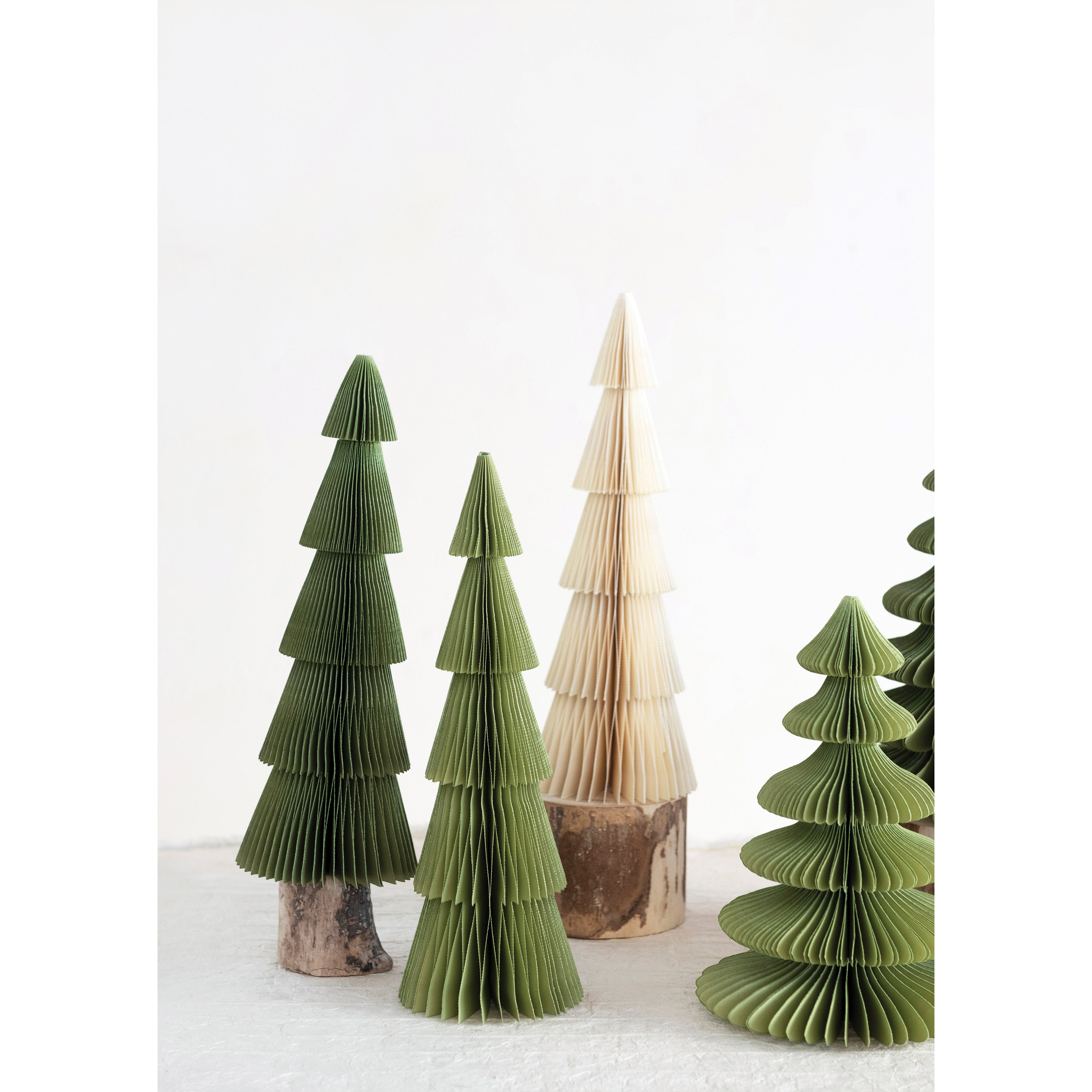 Green & Ivory Paper Honeycomb Tree