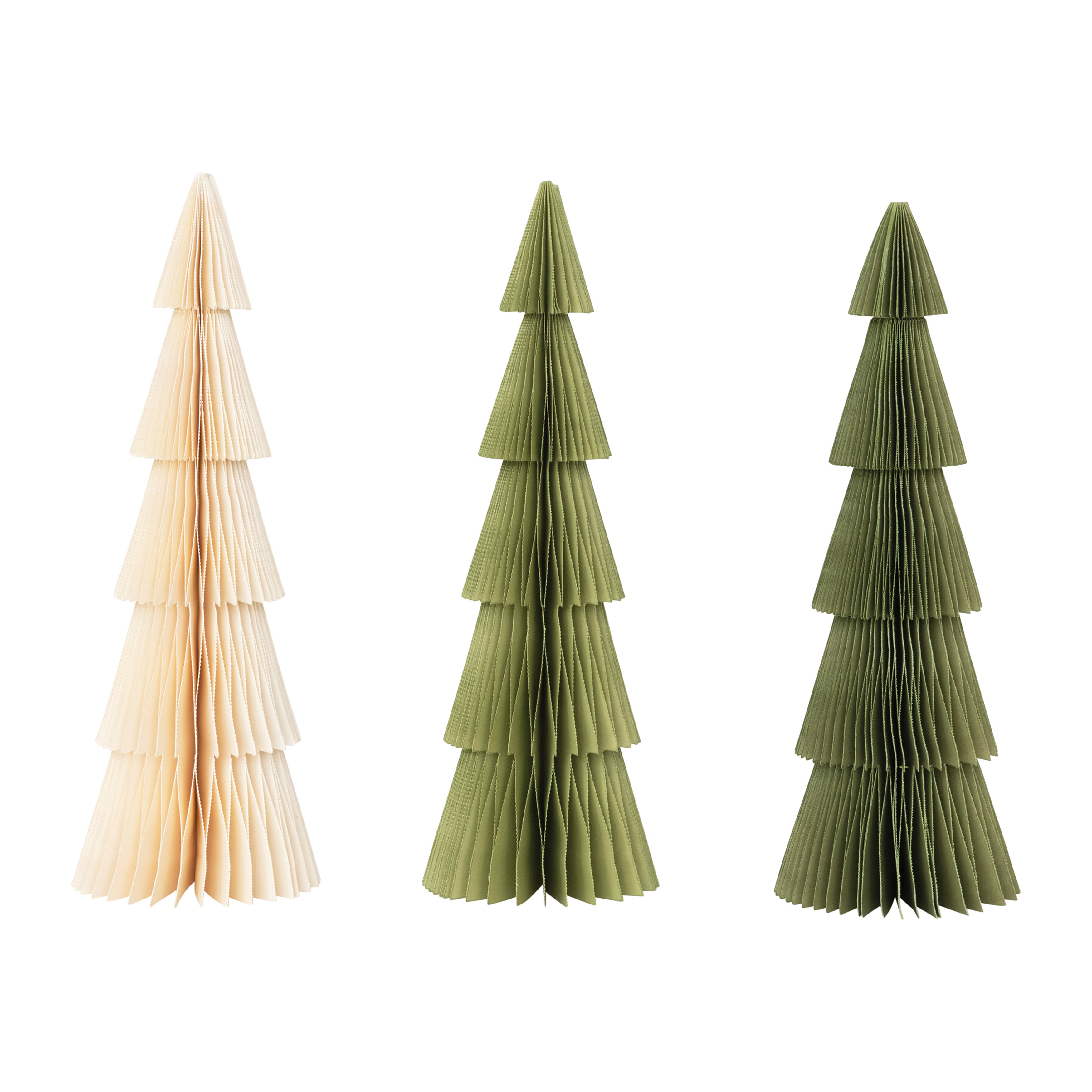 Green & Ivory Paper Honeycomb Tree