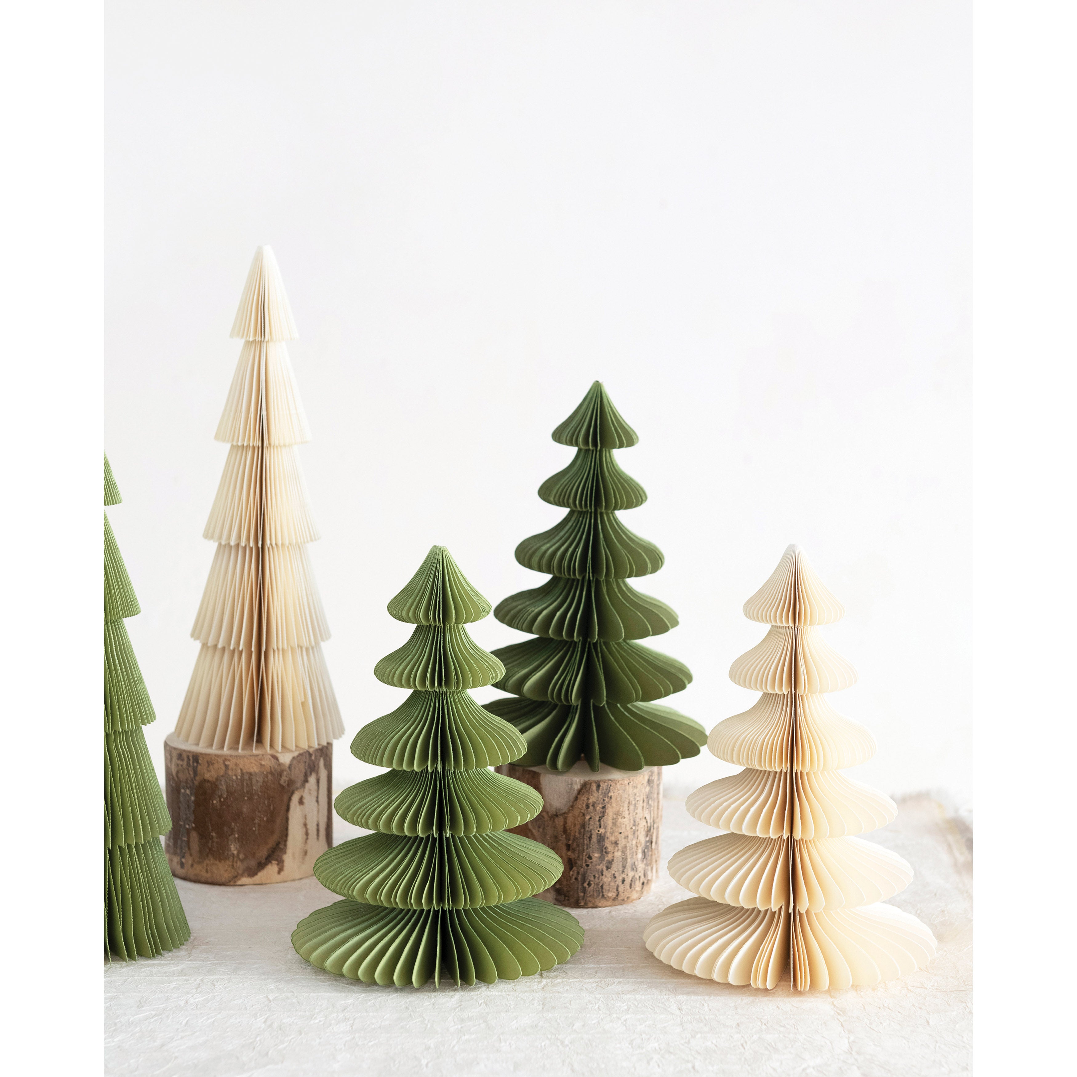 Green & Ivory Paper Honeycomb Tree