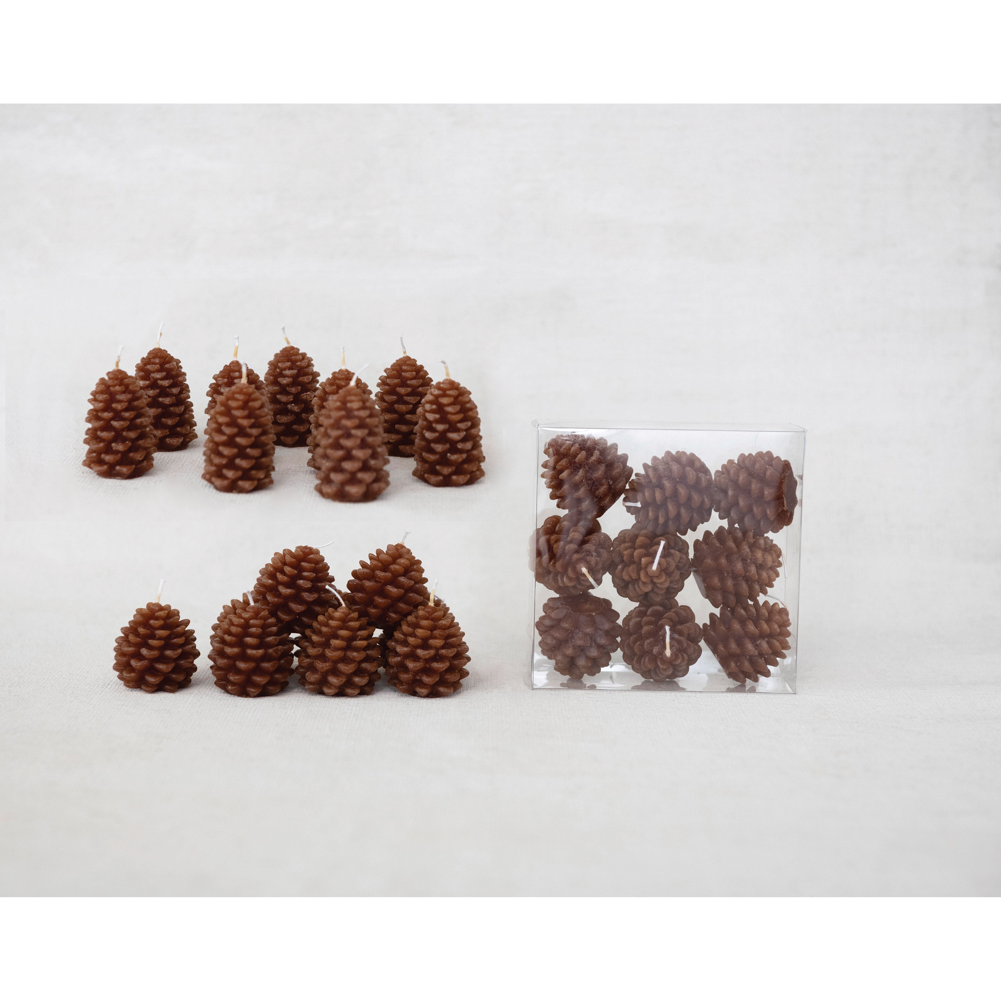 Pinecone Unscented Tealight Set