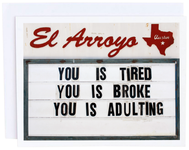 Adulting Greeting Card