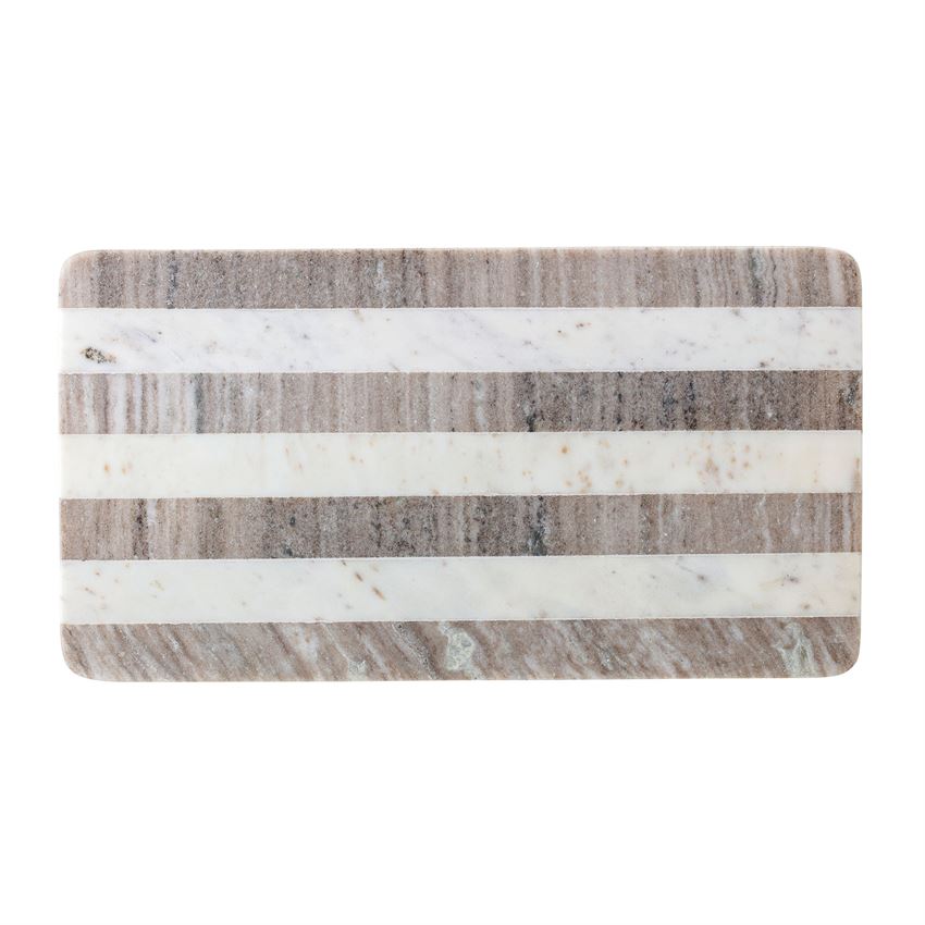 Striped Buff & White Marble Board