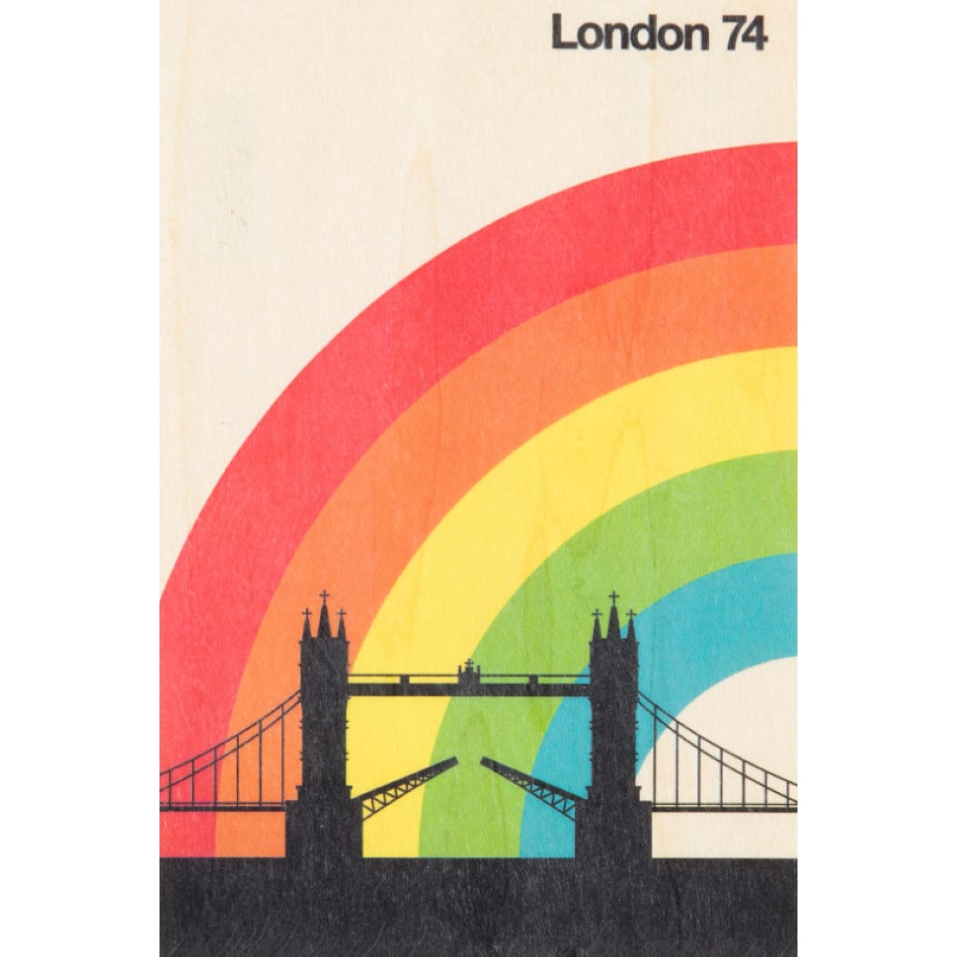Wood Postcard Around The World - London 74
