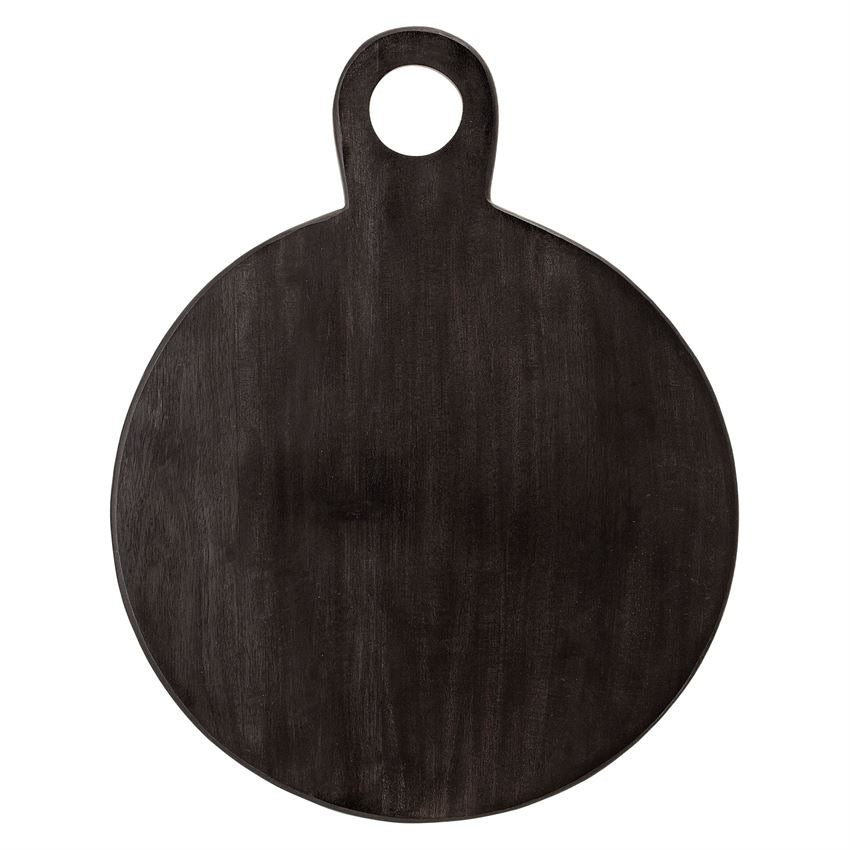 Round Black Acacia Wood Cutting Board
