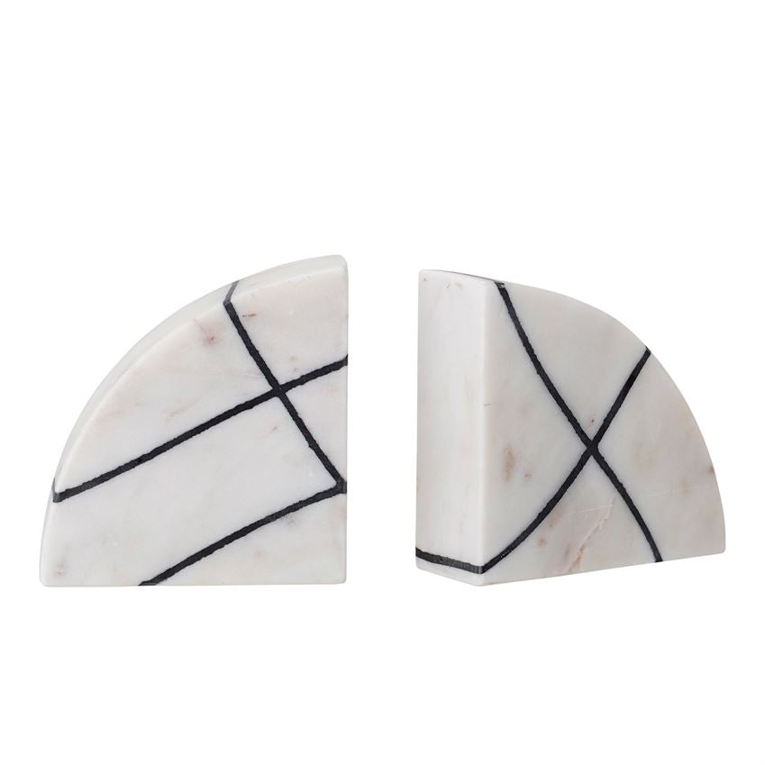 Striped Marble Bookends S/2