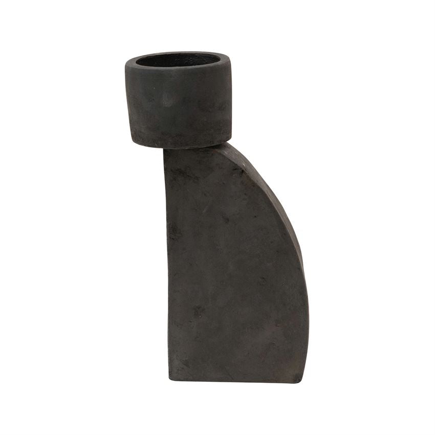 Black Terra Cotta Tea Light Holder