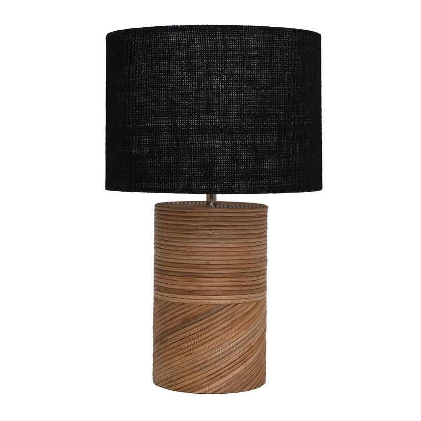 Rattan and Wood Table Lamp*