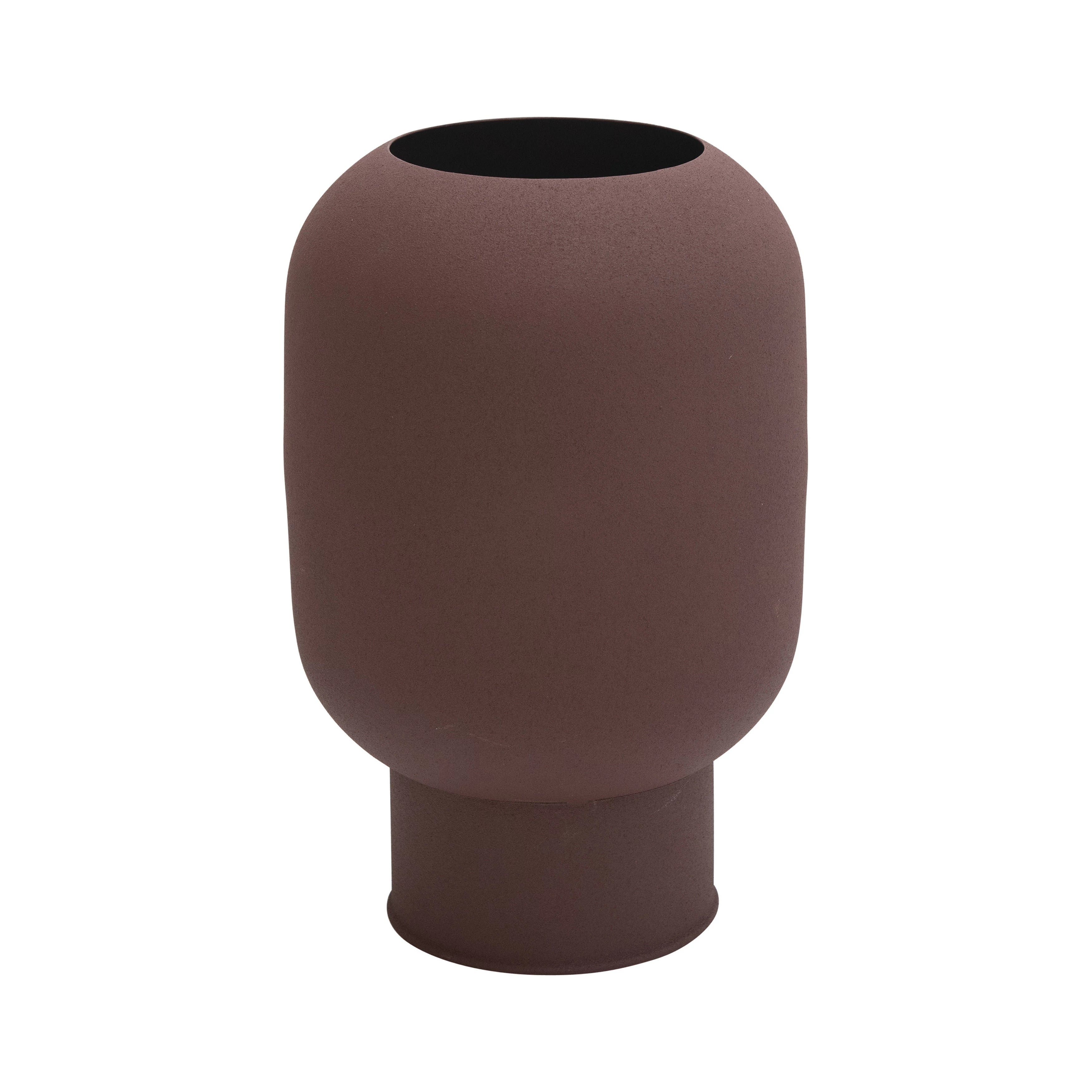 Plum Matte Metal Vase*