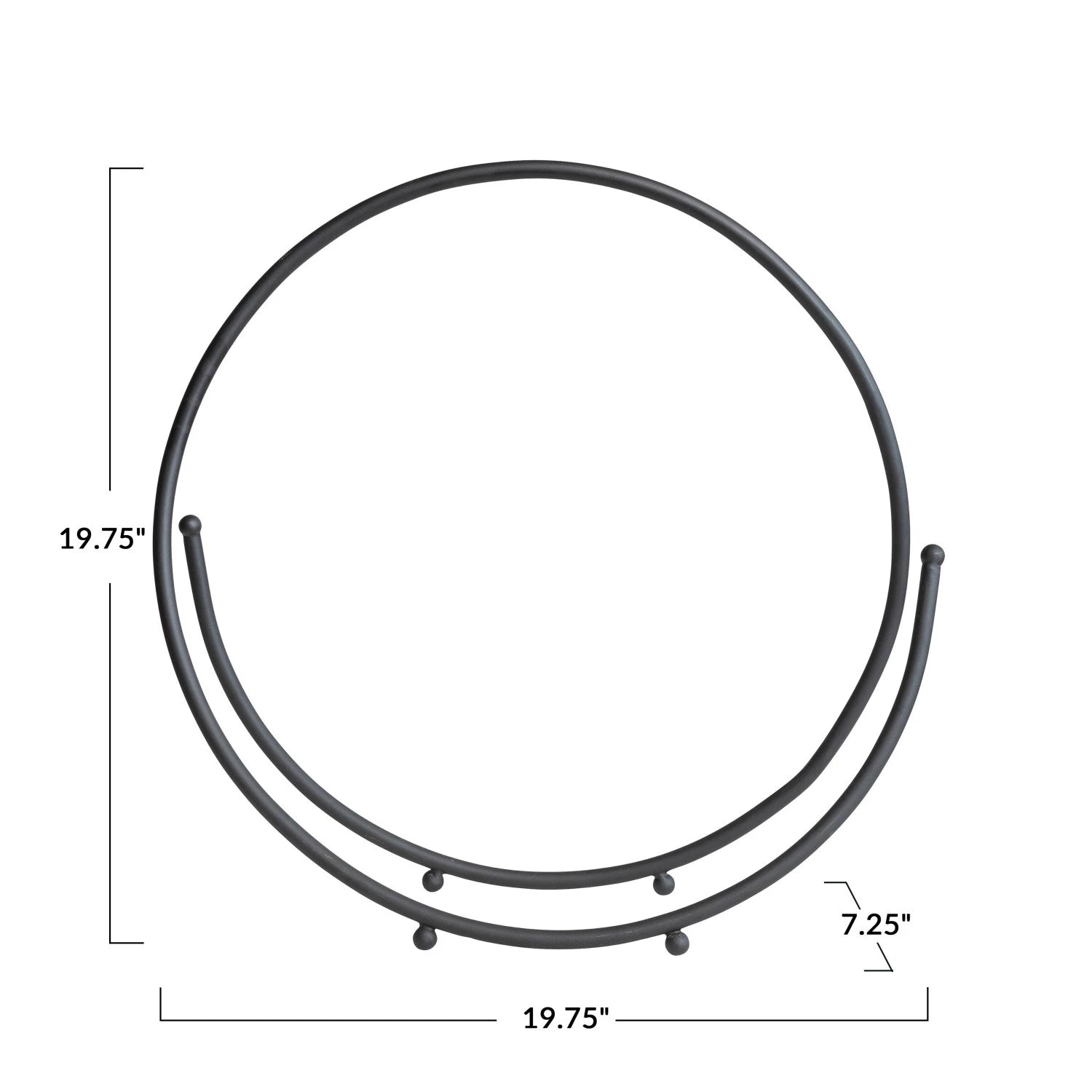 Black Metal Circular Log Holder