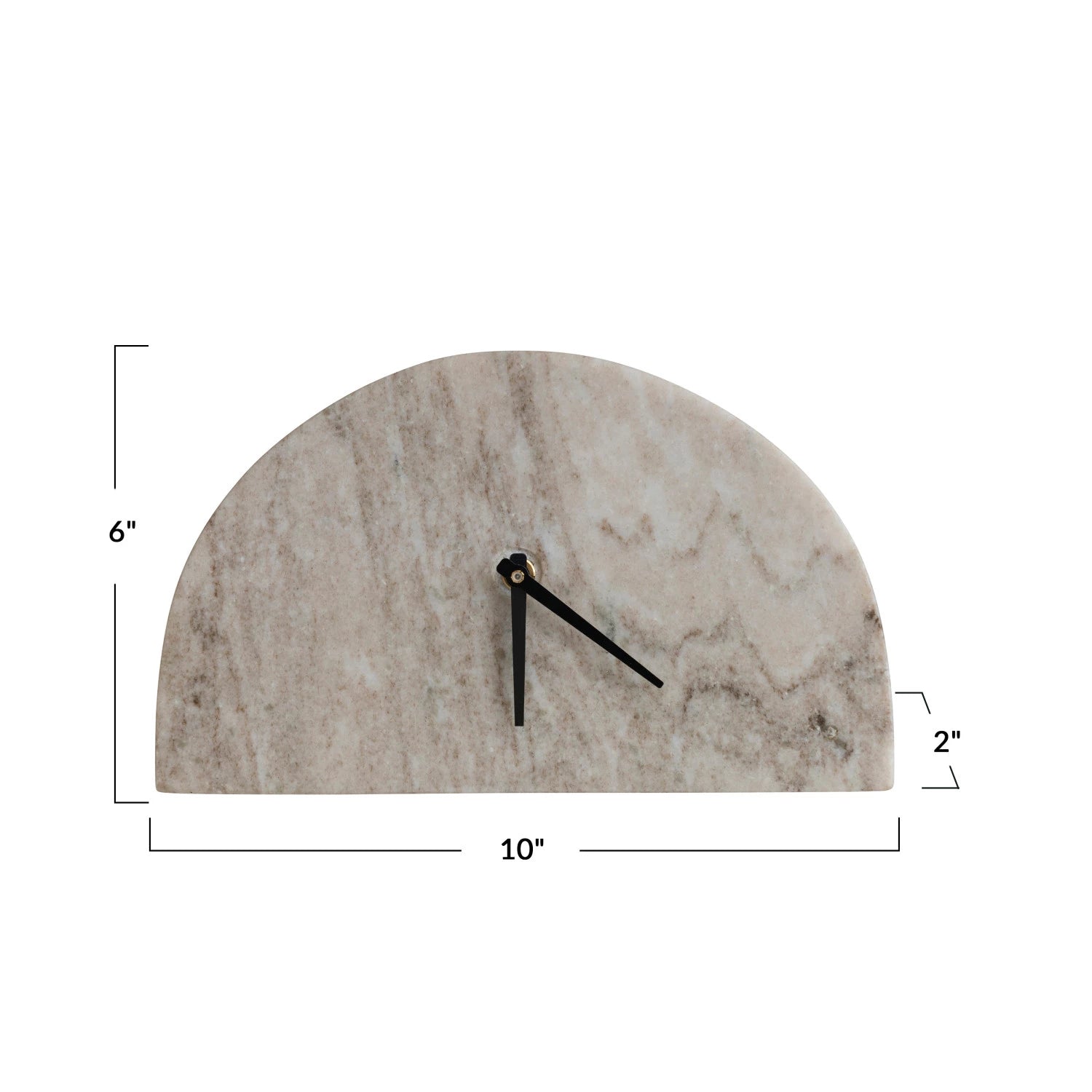 Beige Marble Mantel Clock