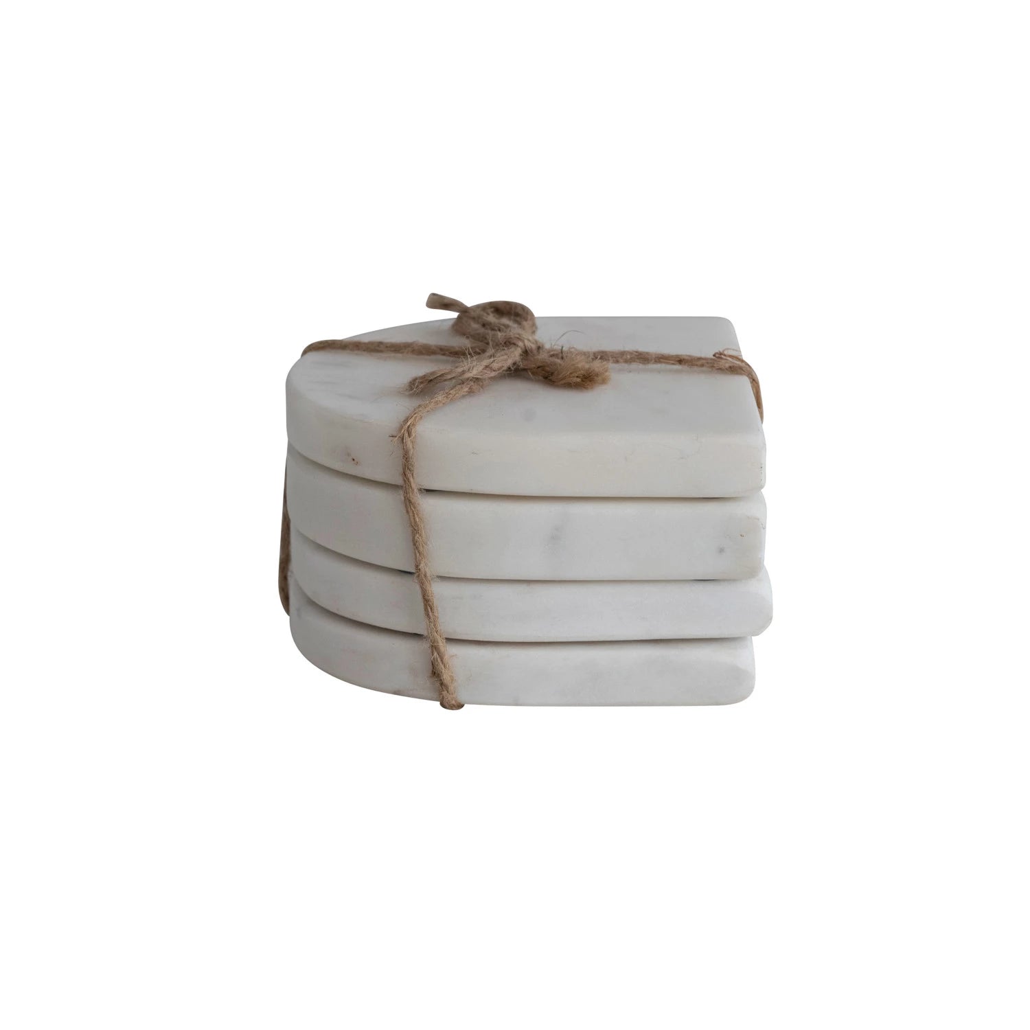 White Marble Arched Coasters