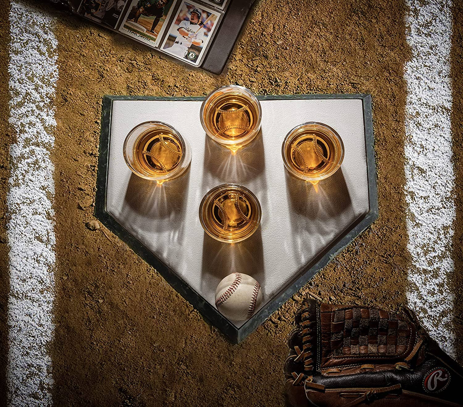 Baseball Whiskey Glass
