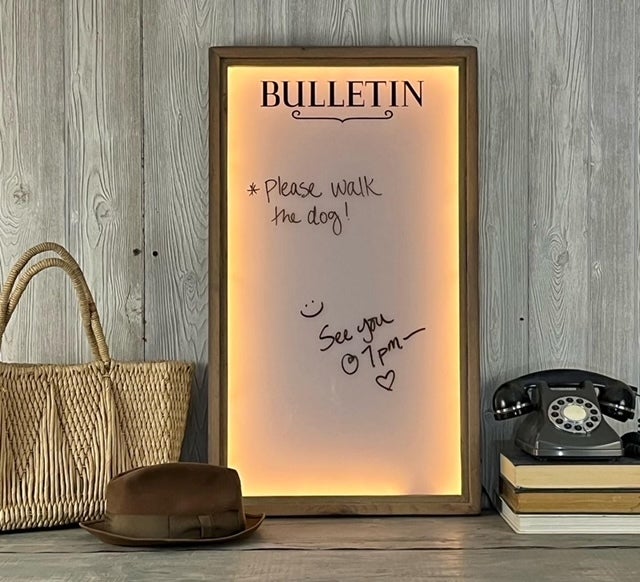 Backlit Bulletin Dry Erase Board