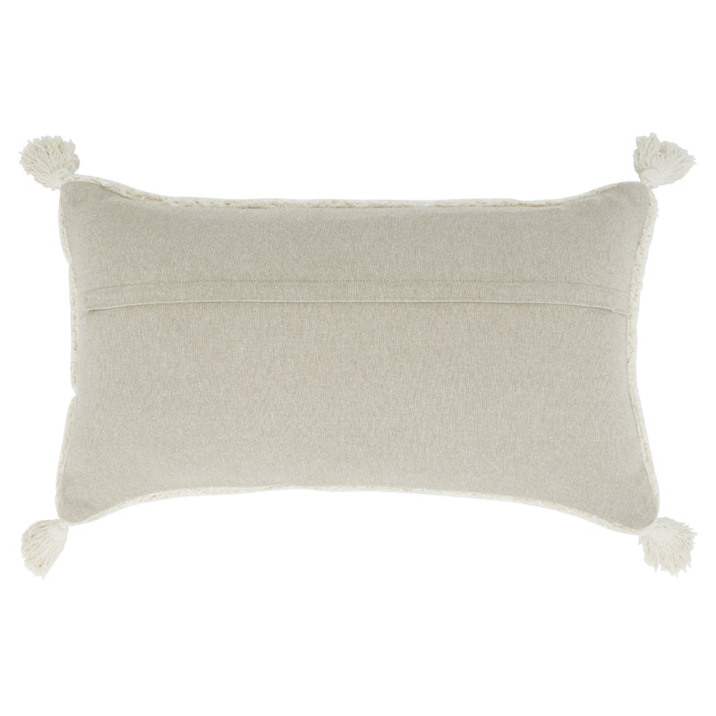 Ivory Waves Lumbar Pillow