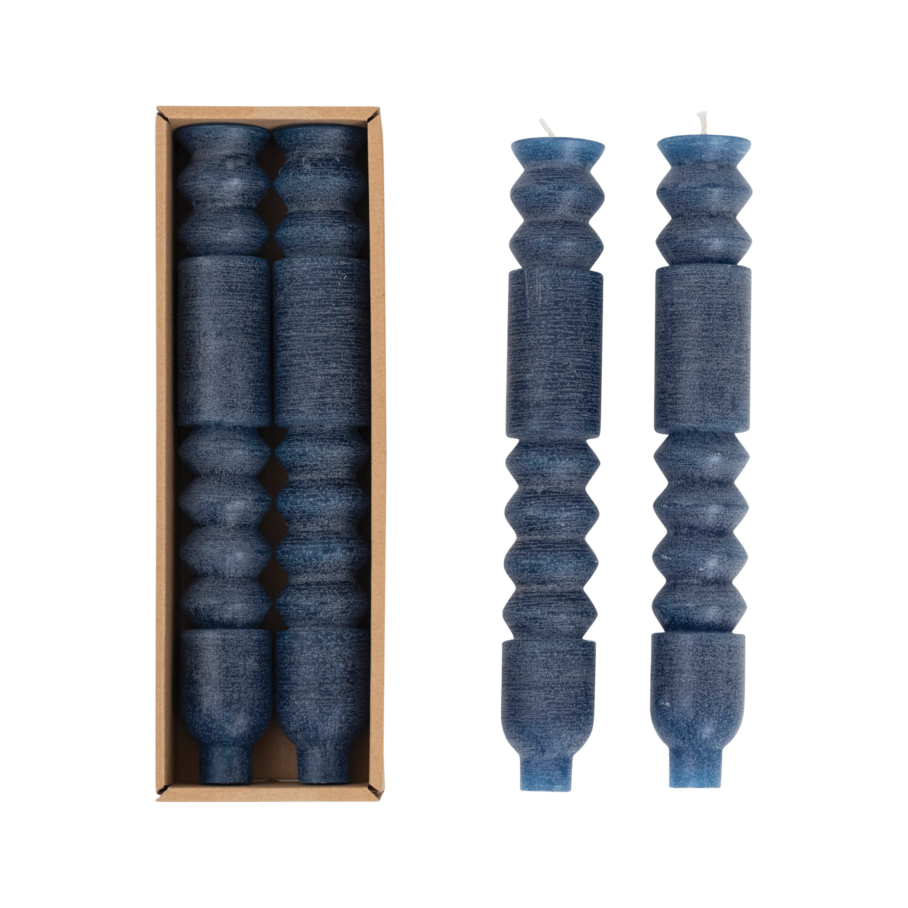 Unscented Blue Totem Taper Candles*