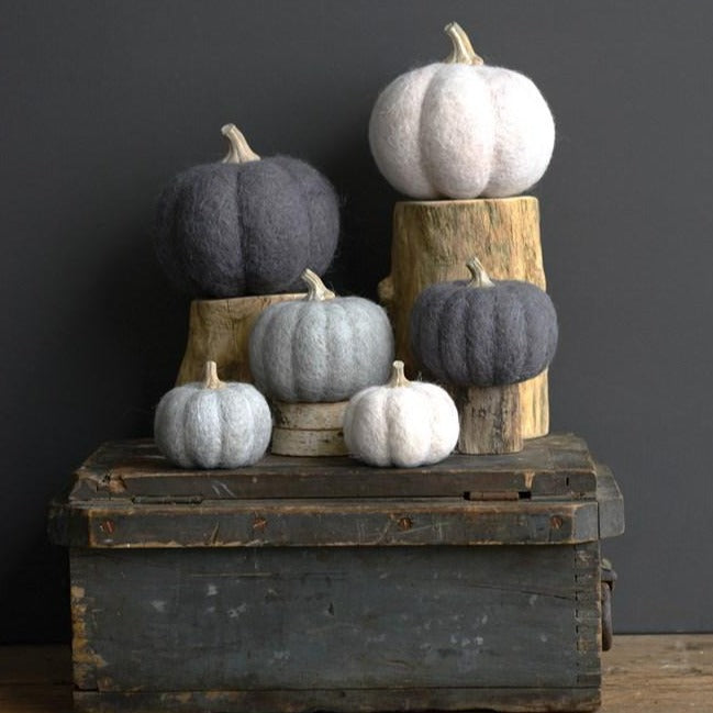 Large Wool Felt Pumpkin