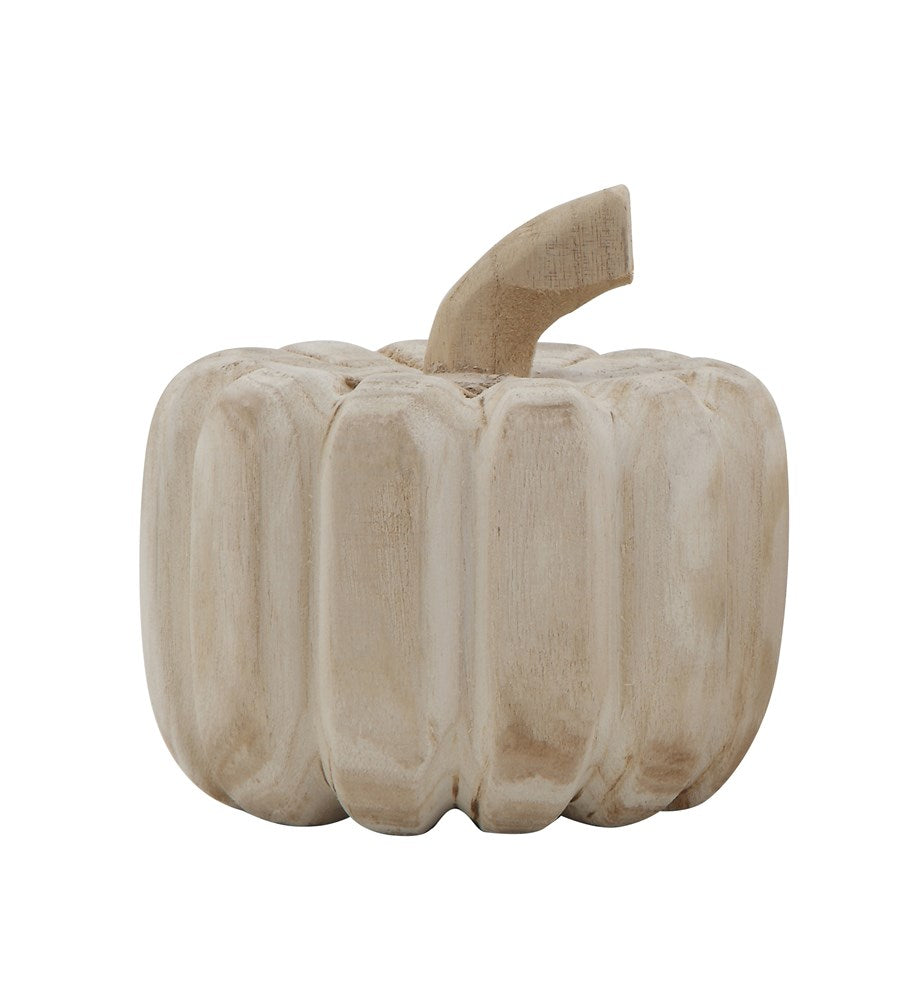 Small Carved Paulownia Pumpkin