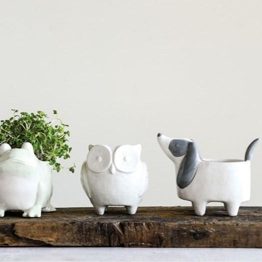 Ceramic Dog Planter*