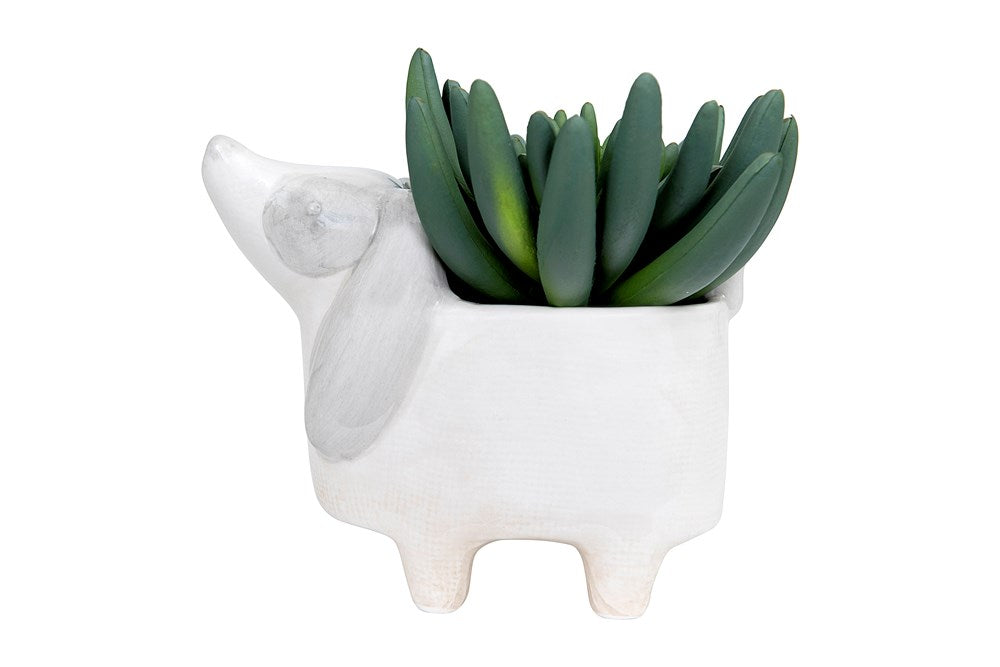 Ceramic Dog Planter*