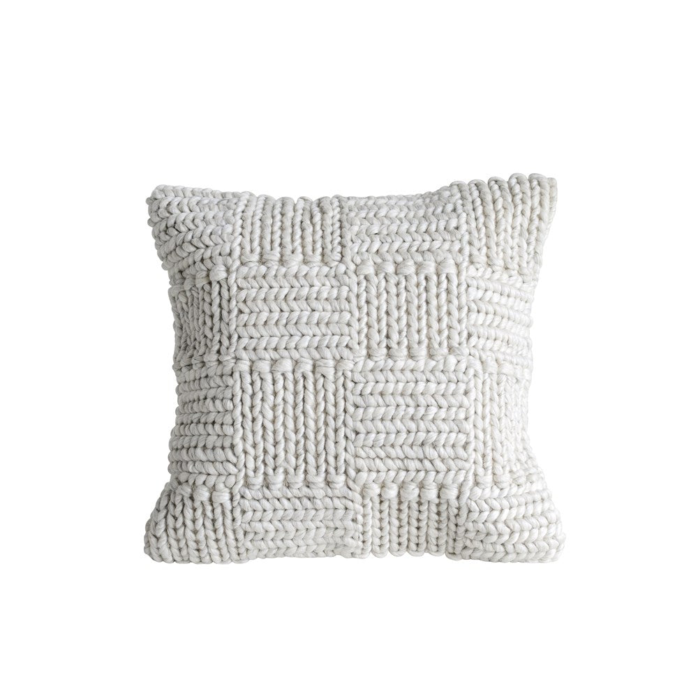 Cream Knit Wool Pillow*