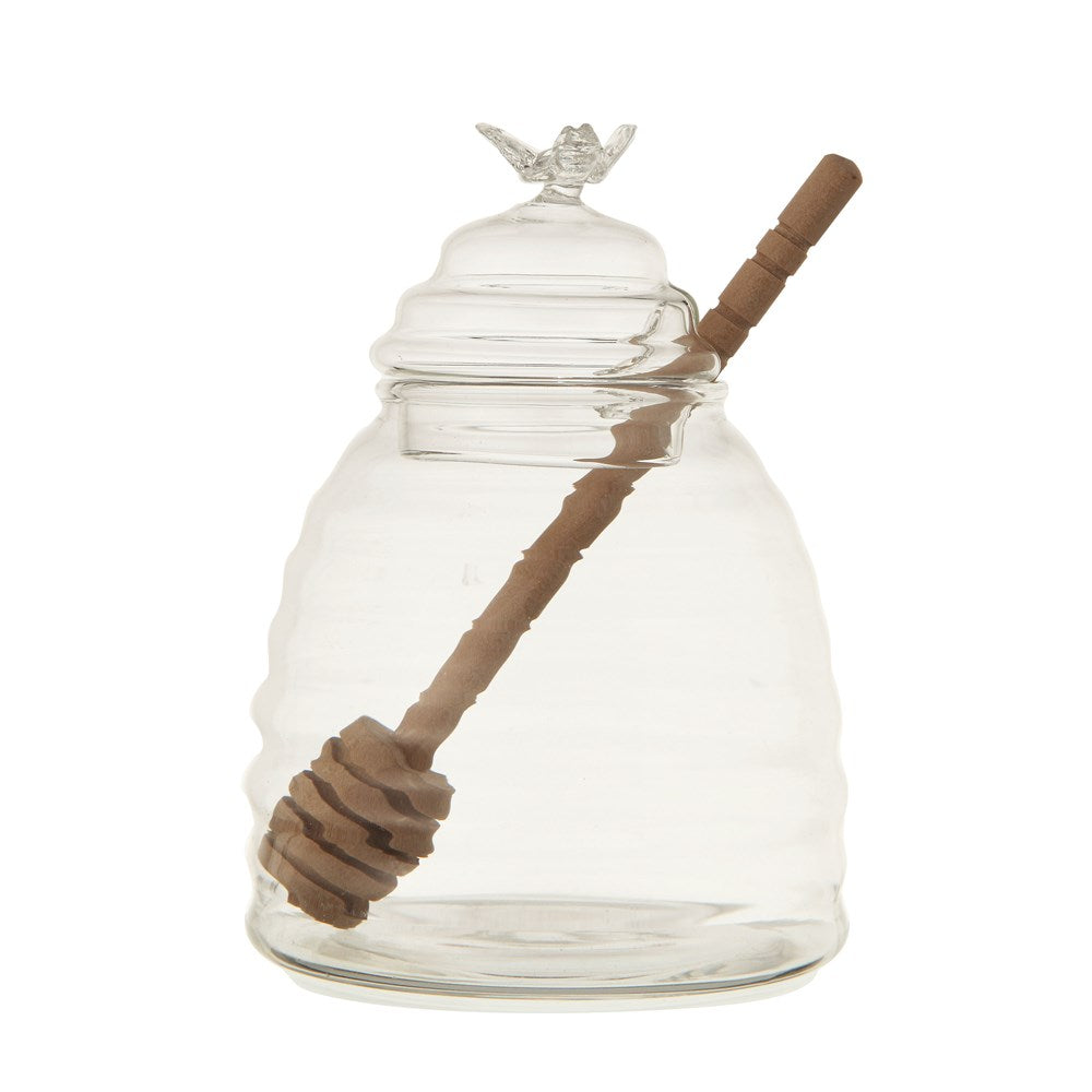 Glass Honey Jar & Dipper