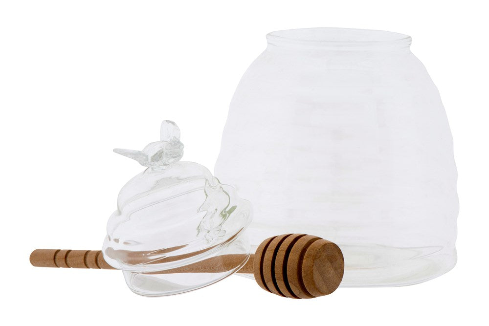 Glass Honey Jar & Dipper