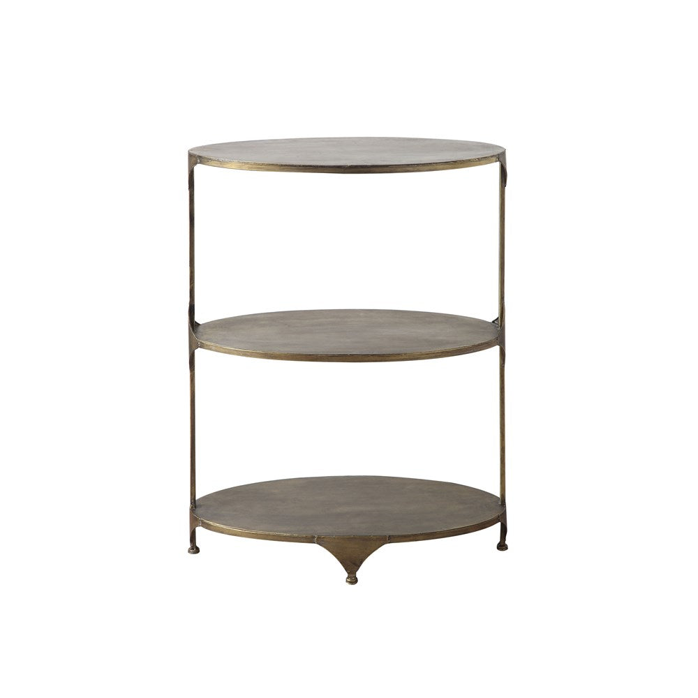 Oval 3-Tier Side Table