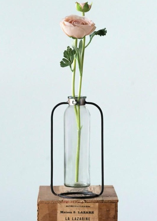 Glass Vase In Stand