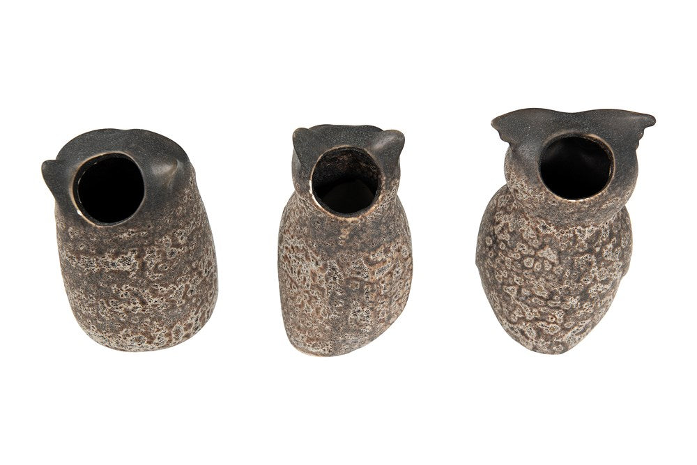 Stoneware Owl Vase