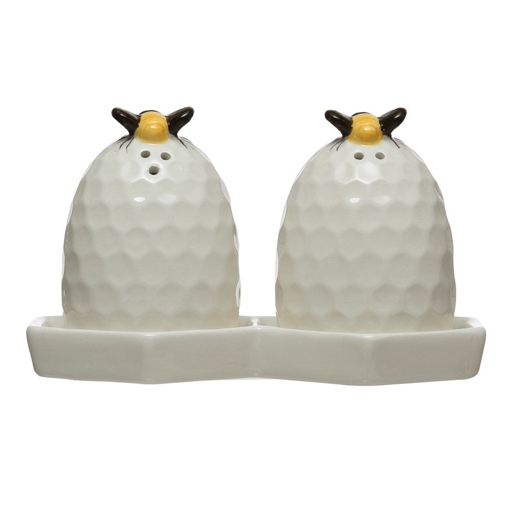 Beehive Salt and Pepper Shakers