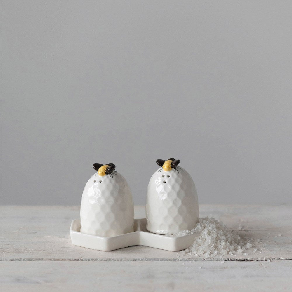 Beehive Salt and Pepper Shakers