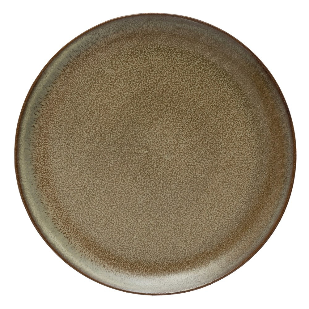 Brown Stoneware Plate*