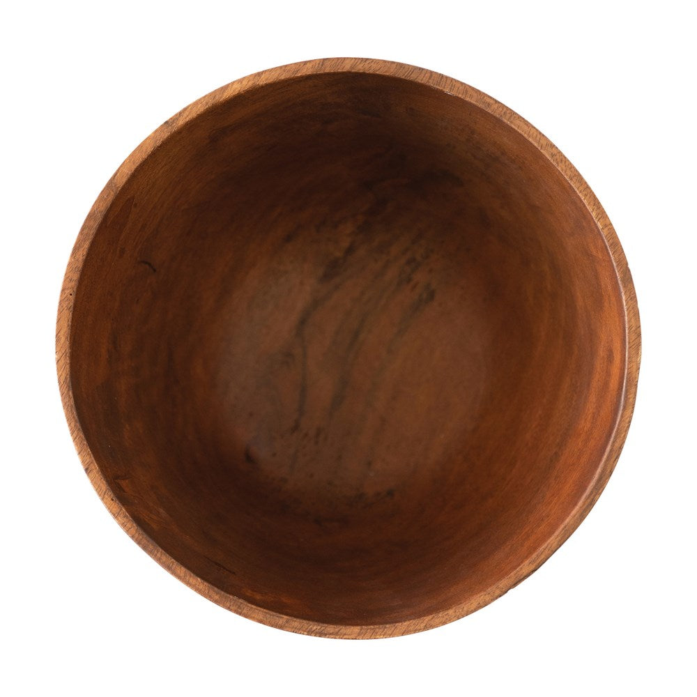 Walnut Finish Mango Wood Bowl*