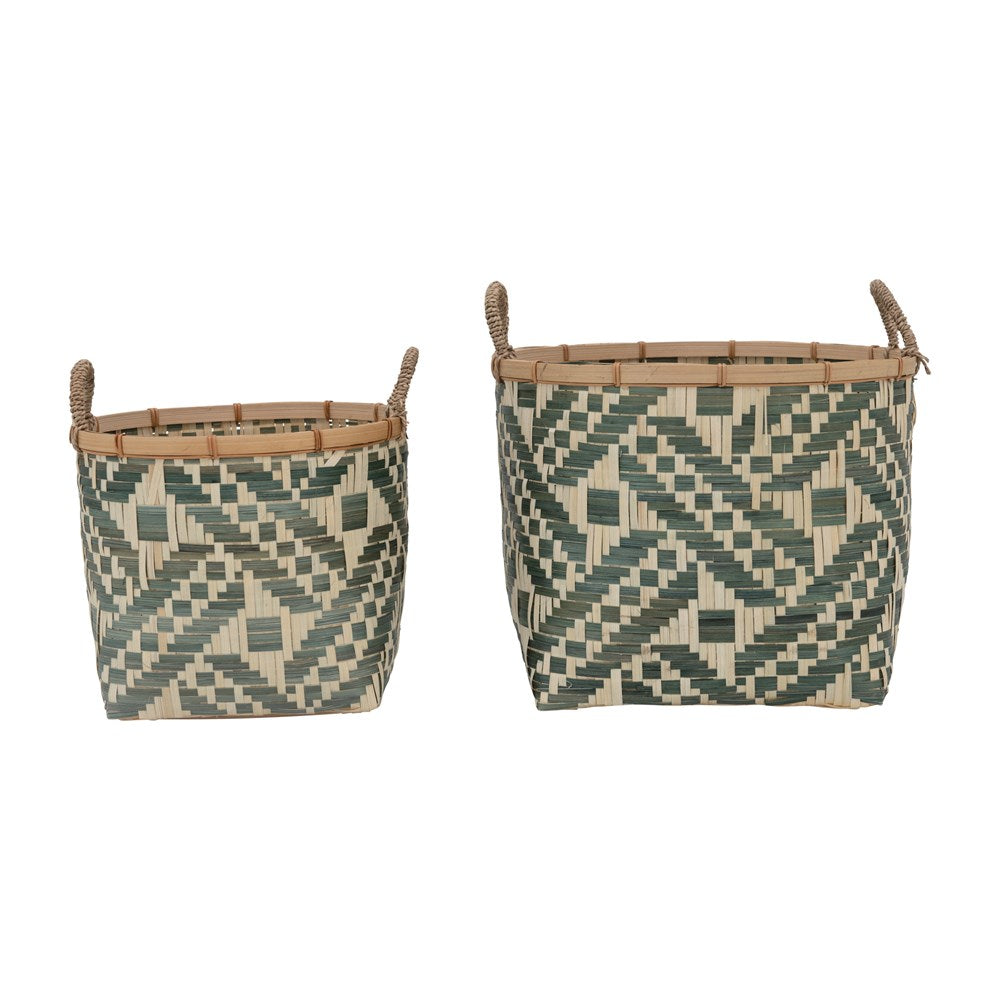 Green Bamboo Basket*