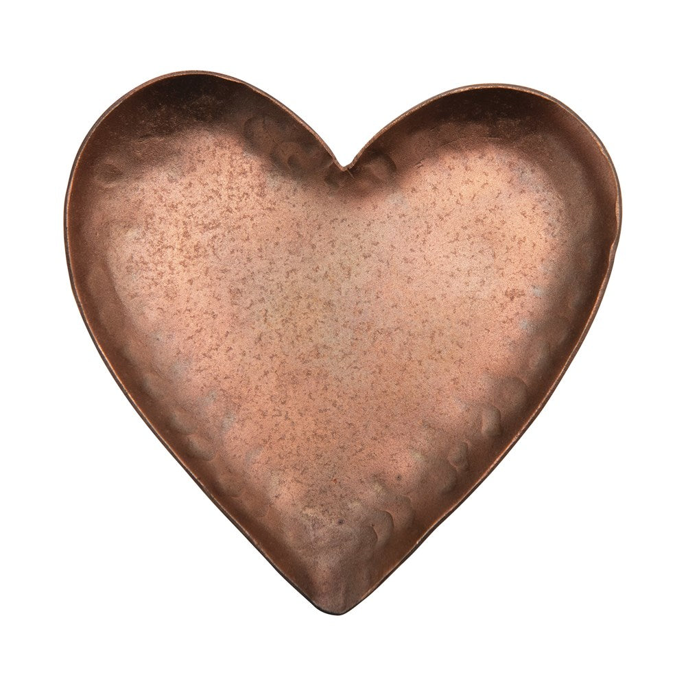 Pounded Copper Heart Dish